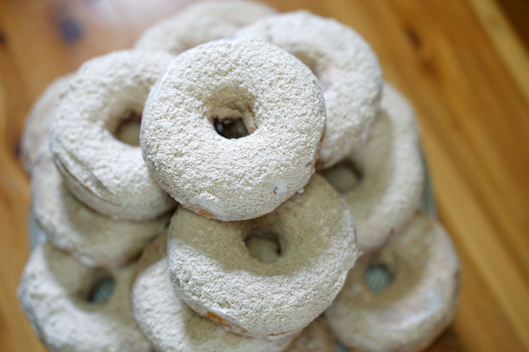Cinnamon Carmel Powdered Donut